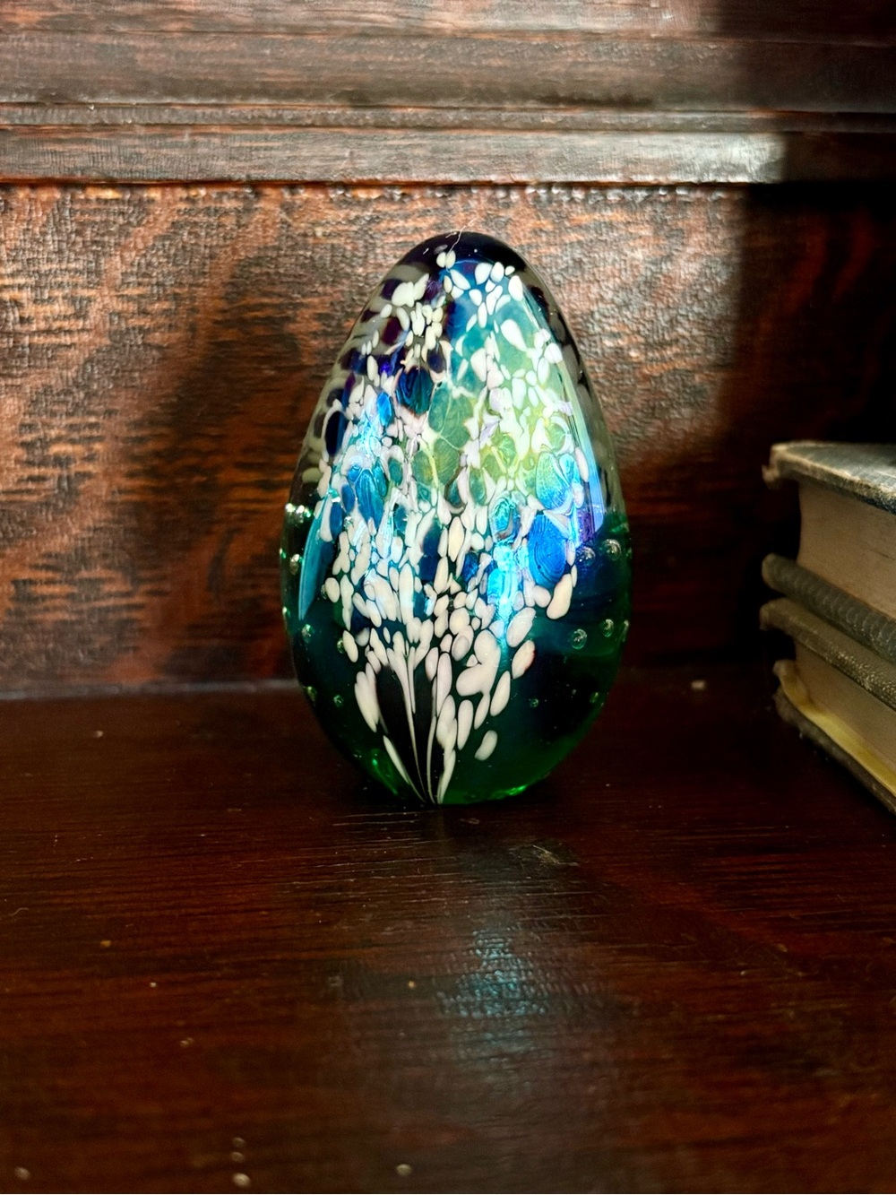 Vintage Signed Glass Eye Studio  Paperweight Seattle Art Glass Handmade